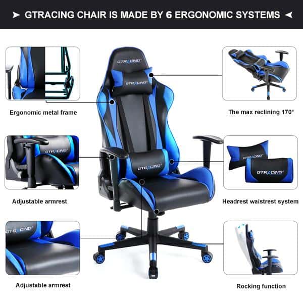 office chair feature diagram
