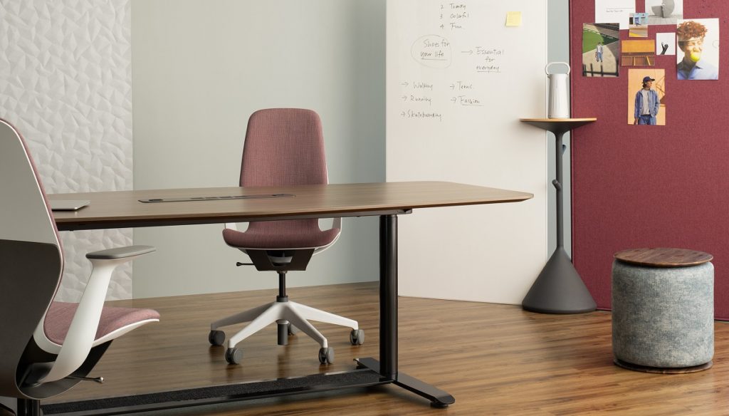 office chair placed with table