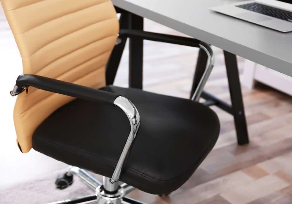 Modern workplace with office chair
