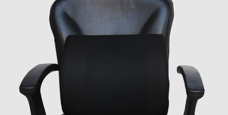 Memory foam Lumbar support cushion in office chair